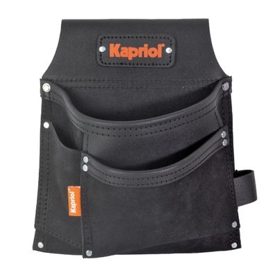 Borsa in pelle nera 3 tasche Kapriol