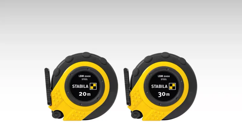 Rotella metrica a nastro 20 m ,nastro in acciaio, scala metrica graduata Stabila