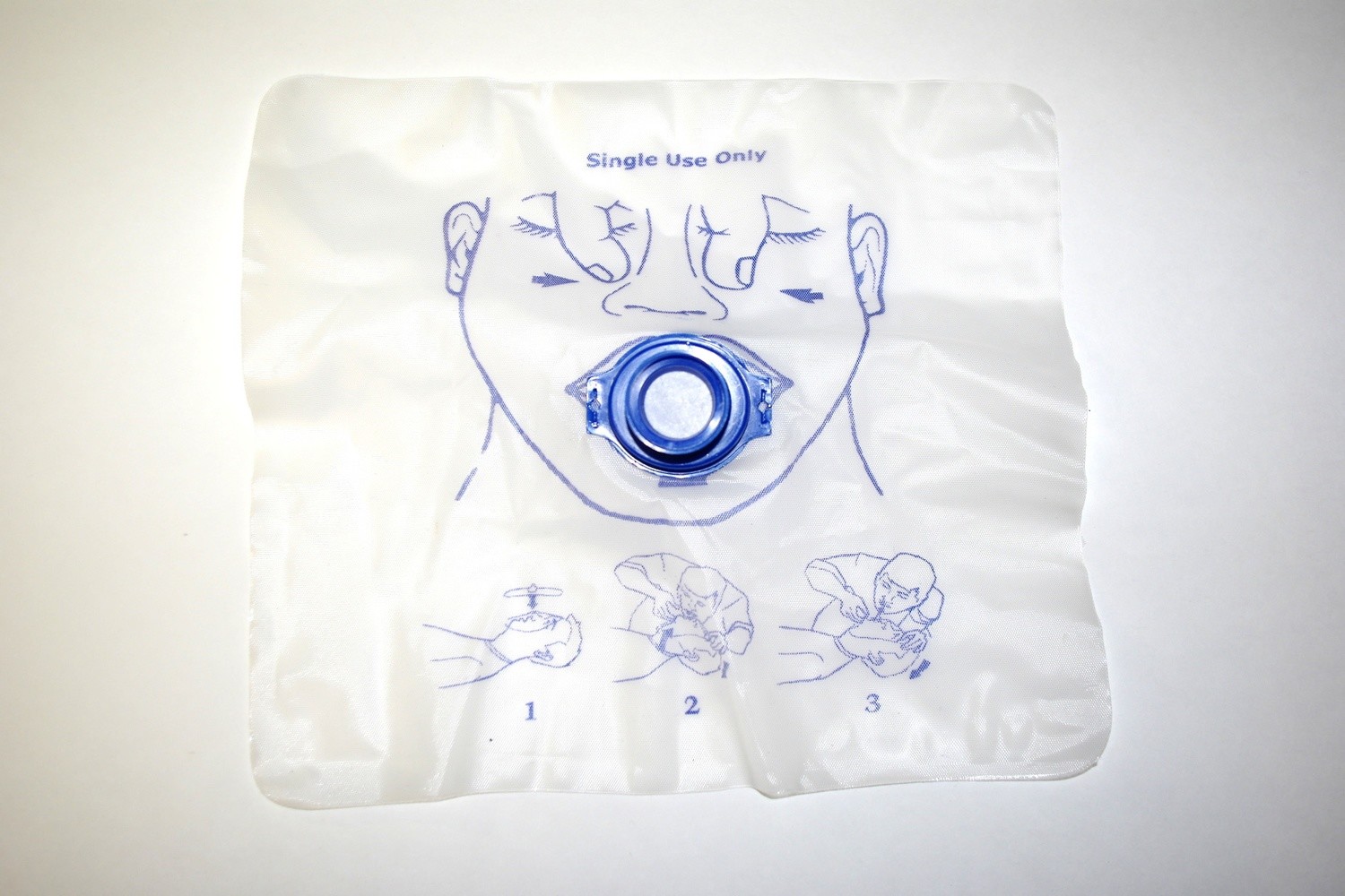 CPR Face Shield, Disposable c/w gloves in ziploc bag, Qty: 10/pk