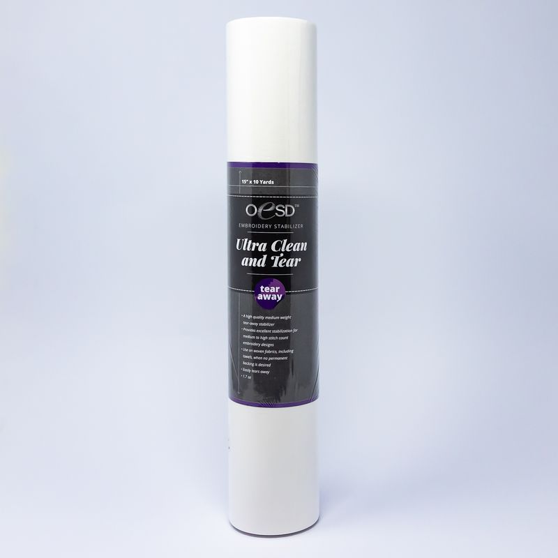 OESD Ultra Clean & Tear Away - Embroidery Stabilizer 15" by 10 yards