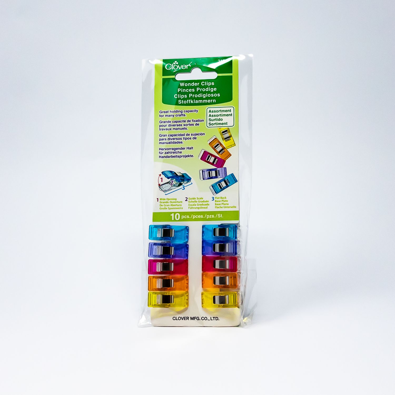 Clover Wonder Clips - Assorted Colors (10 pcs)
