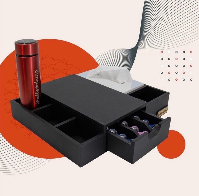 صندوق نسبريسو اسود (مع كلينكس)