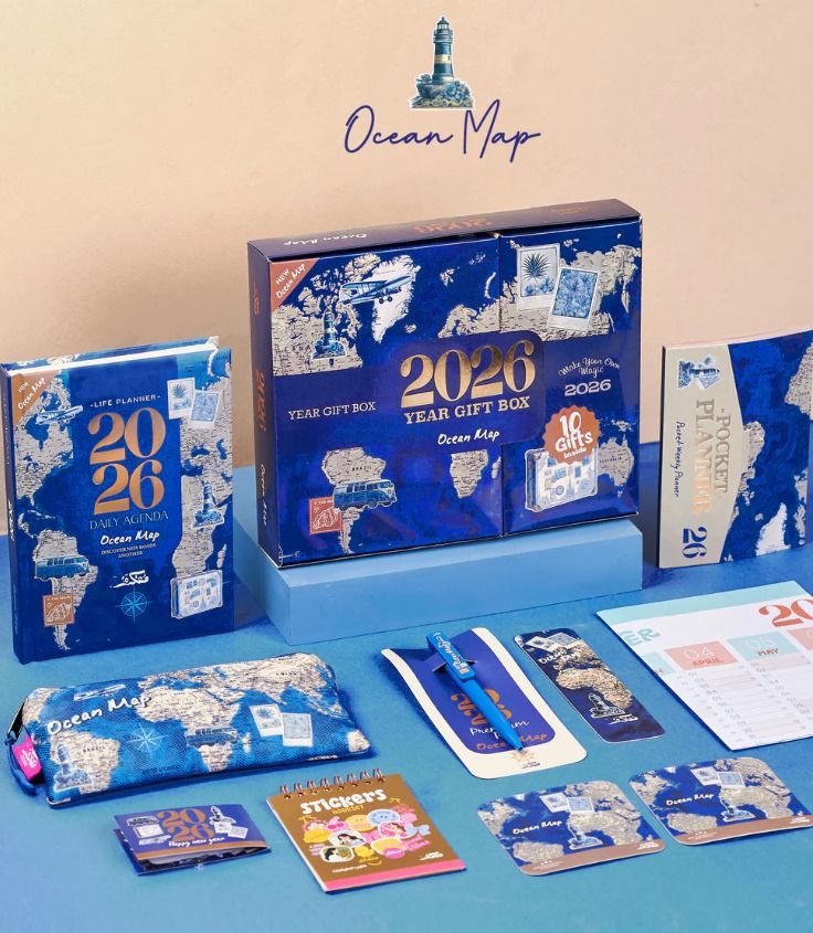 Ocean Map - '2026' Year Planner gift set