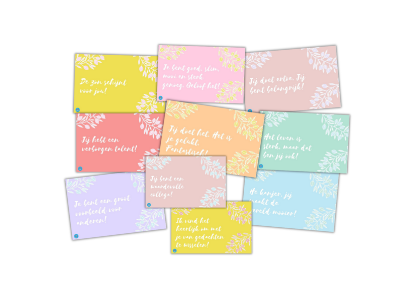 24 beschrijfbare Complimentenkaartjes
