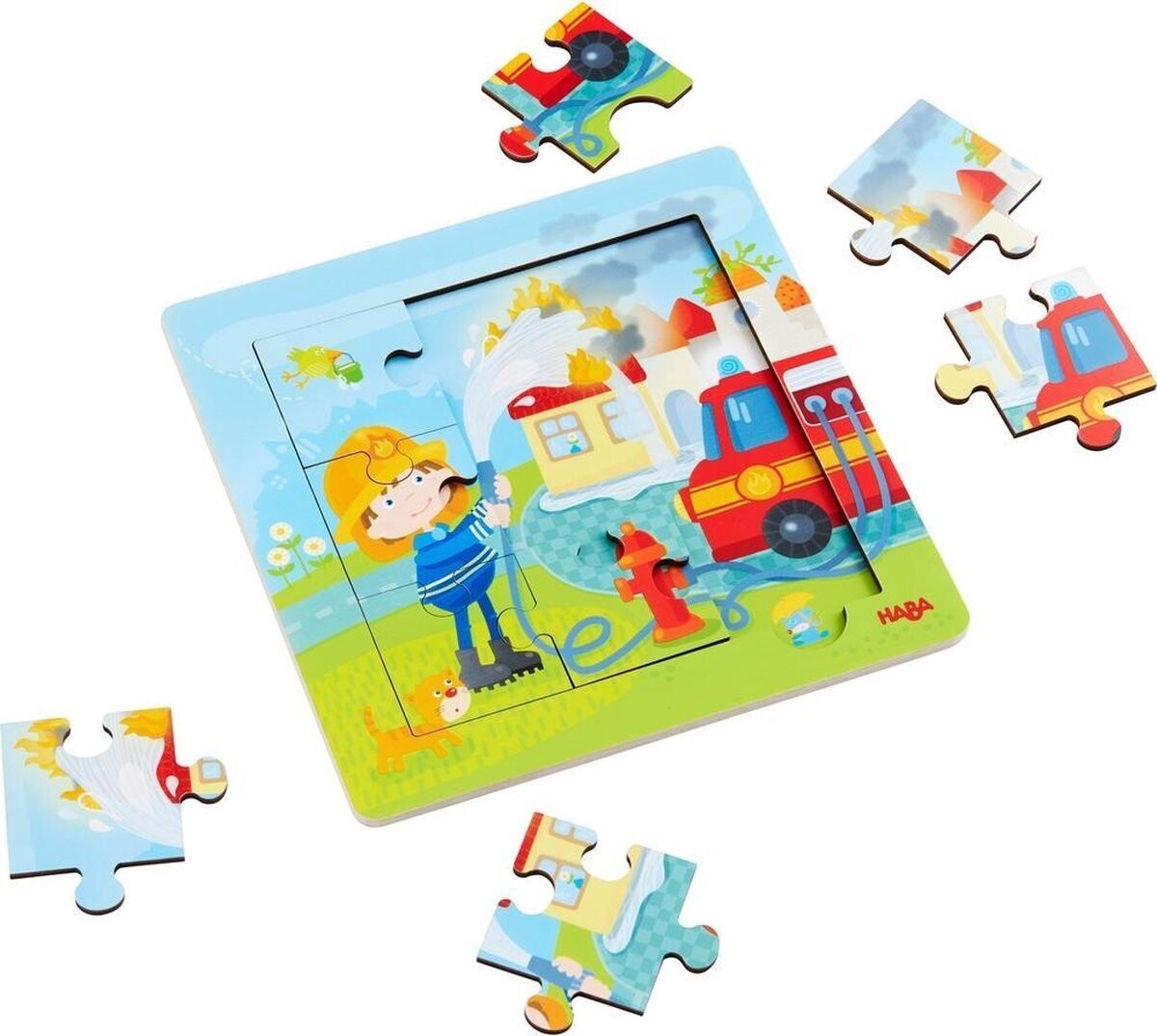 HABA Houten raampuzzel Brandweer