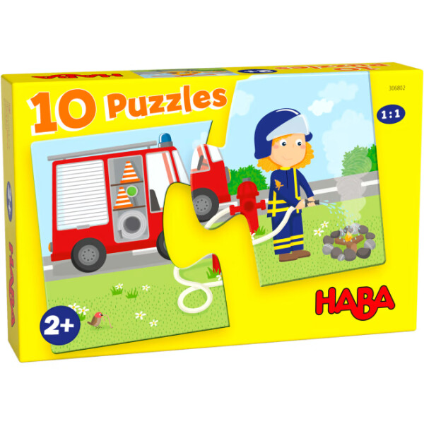 HABA 10 puzzels Hulpvoertuigen
