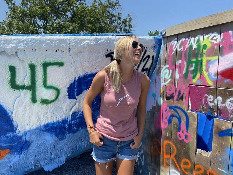 Respect the Locals- mauve tank top