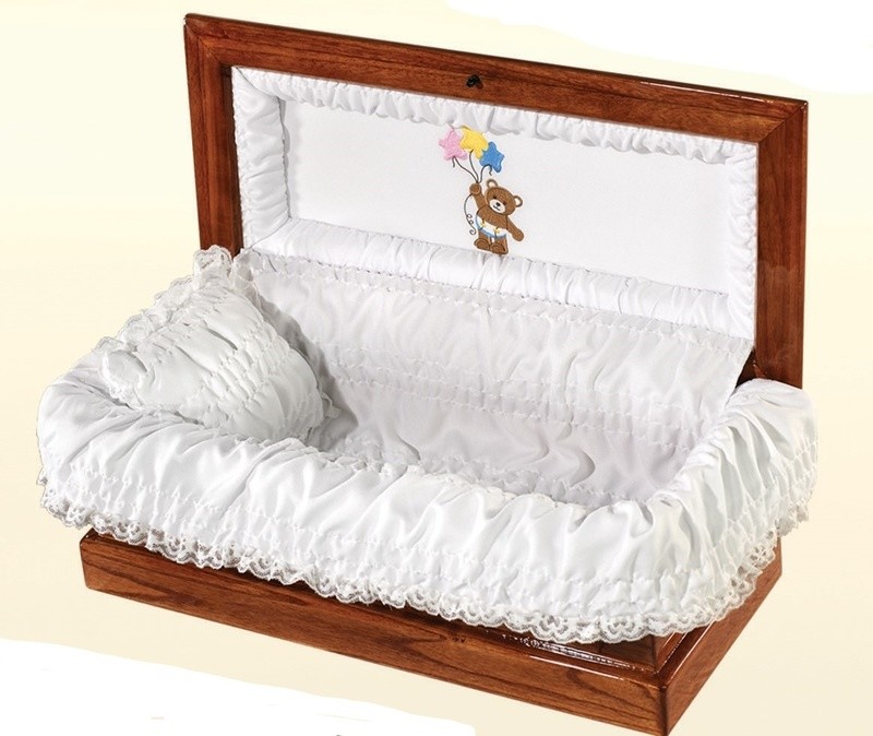 Wood Baby Casket (20 inch interior) C-20-Poly (VAULT NOT INCLUDED)