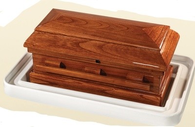 Wood Baby Casket (20 inch interior) C-20-Poly (VAULT NOT INCLUDED)