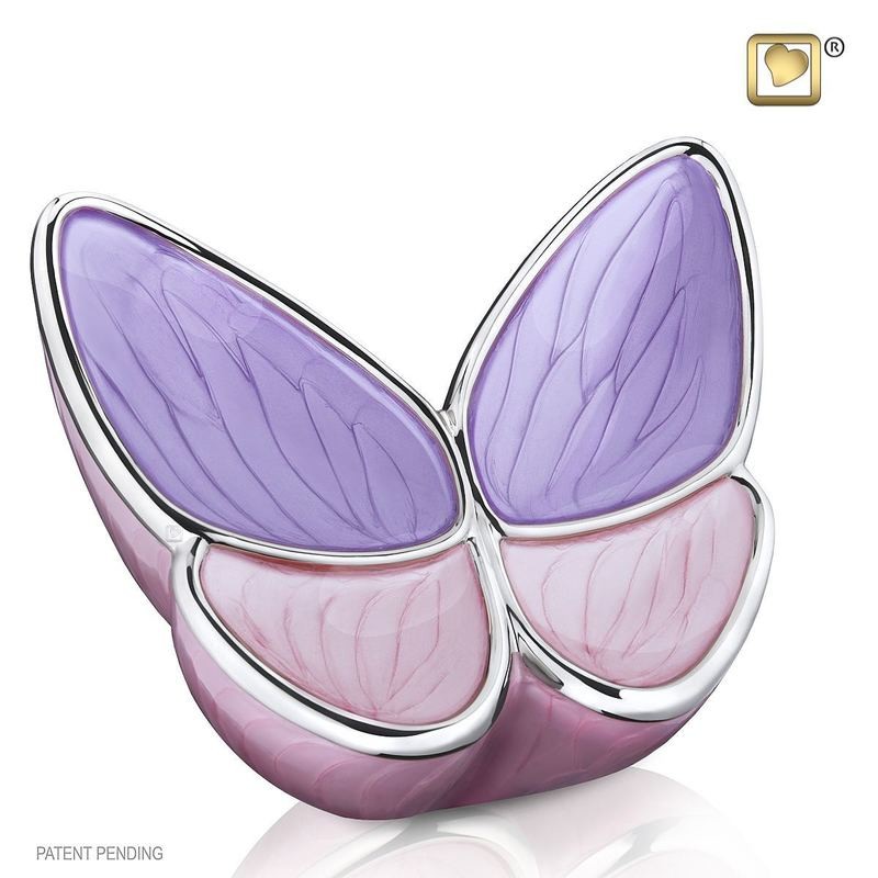 Butterfly Baby Urn in Purple and Pink - Small (Wings of Hope-3 cubic inches)