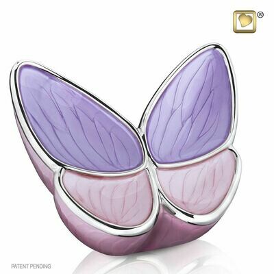 Butterfly Baby Urn in Pink and Purple - Medium (Wings of Hope-22 cubic inches)