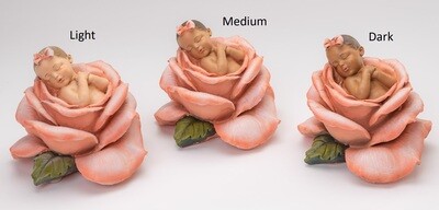 Baby Girl in Bloom Urn (Medium Skin Tone) U-BLM-Medium