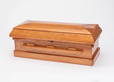 27" Wood Baby Casket  (27 inch interior) C-27-Poly (VAULT NOT INCLUDED)