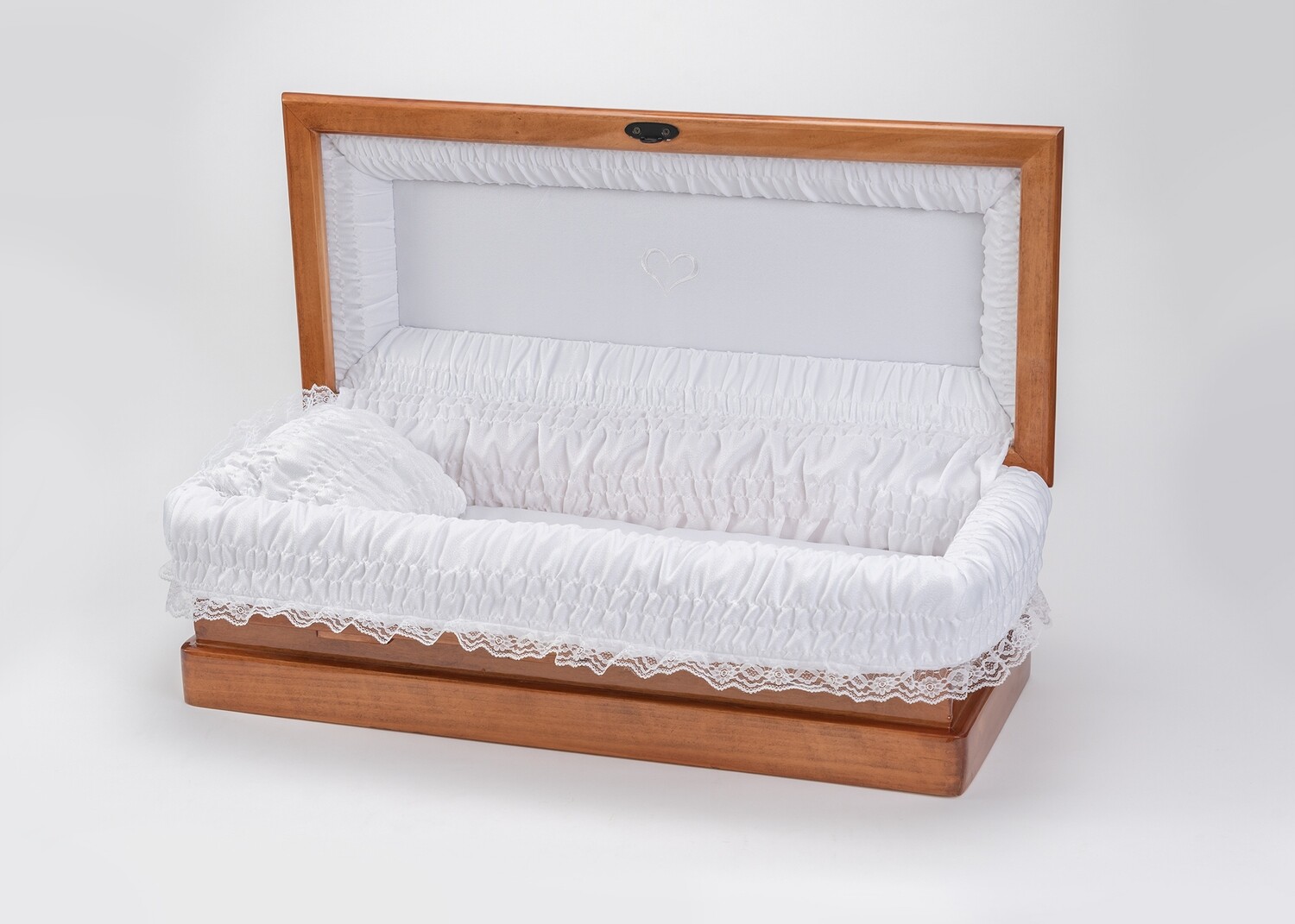Wood Baby Casket 
(33 inch interior) C-33-Poly (VAULT NOT INCLUDED)