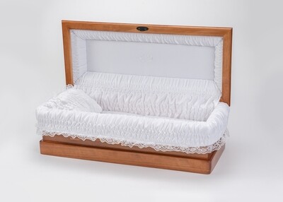 Wood Baby Casket
(27 inch interior) C-27-Poly (VAULT NOT INCLUDED)
