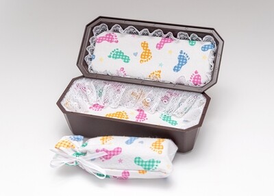 Baby Burial Miscarriage Casket with Baby Print Flannel Interior (up to 13 weeks)     C-9-1B