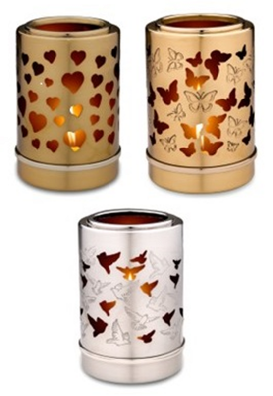 Reflections of Love Brass Tealight Urns