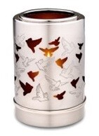 Silver Dove Reflections of Love Brass Tealight Urns