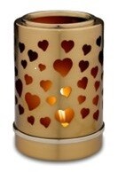 Heart Reflections of Love Brass Tealight Urns