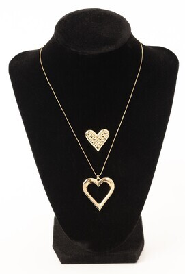 Remembering Heart (two piece set) Gold Tone M-RH-G