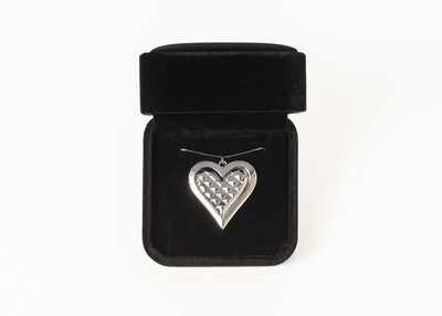 Remembering Heart (two piece set) Silver Tone M-RH-S