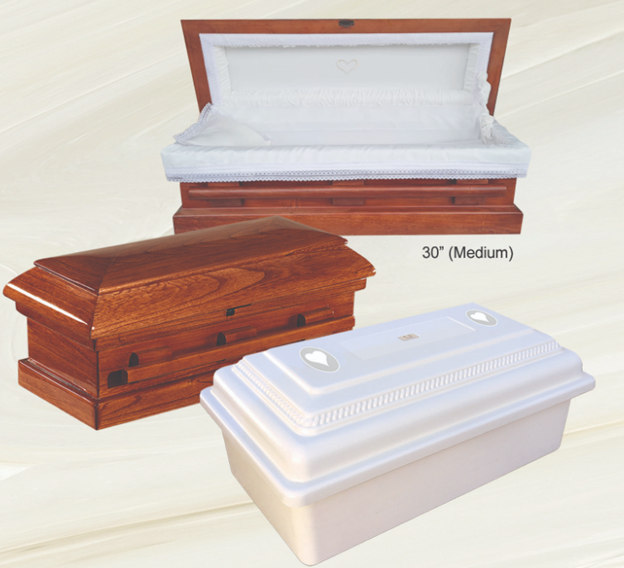 27" Medium Wood Baby Casket and Vault Combo (27 inch interior) C-27-3 Combo