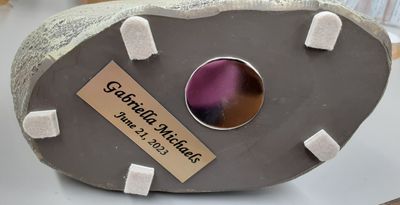 Angel Embracing Memorial Stone Large Baby Urn  U-AEMS