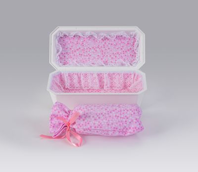 Baby Burial Casket/Vault Combo Pink Interior (8 inch interior)     C-8-P