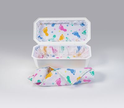 Baby Burial Casket/Vault Combo Gender Neutral (8 inch interior)     C-8-GN
