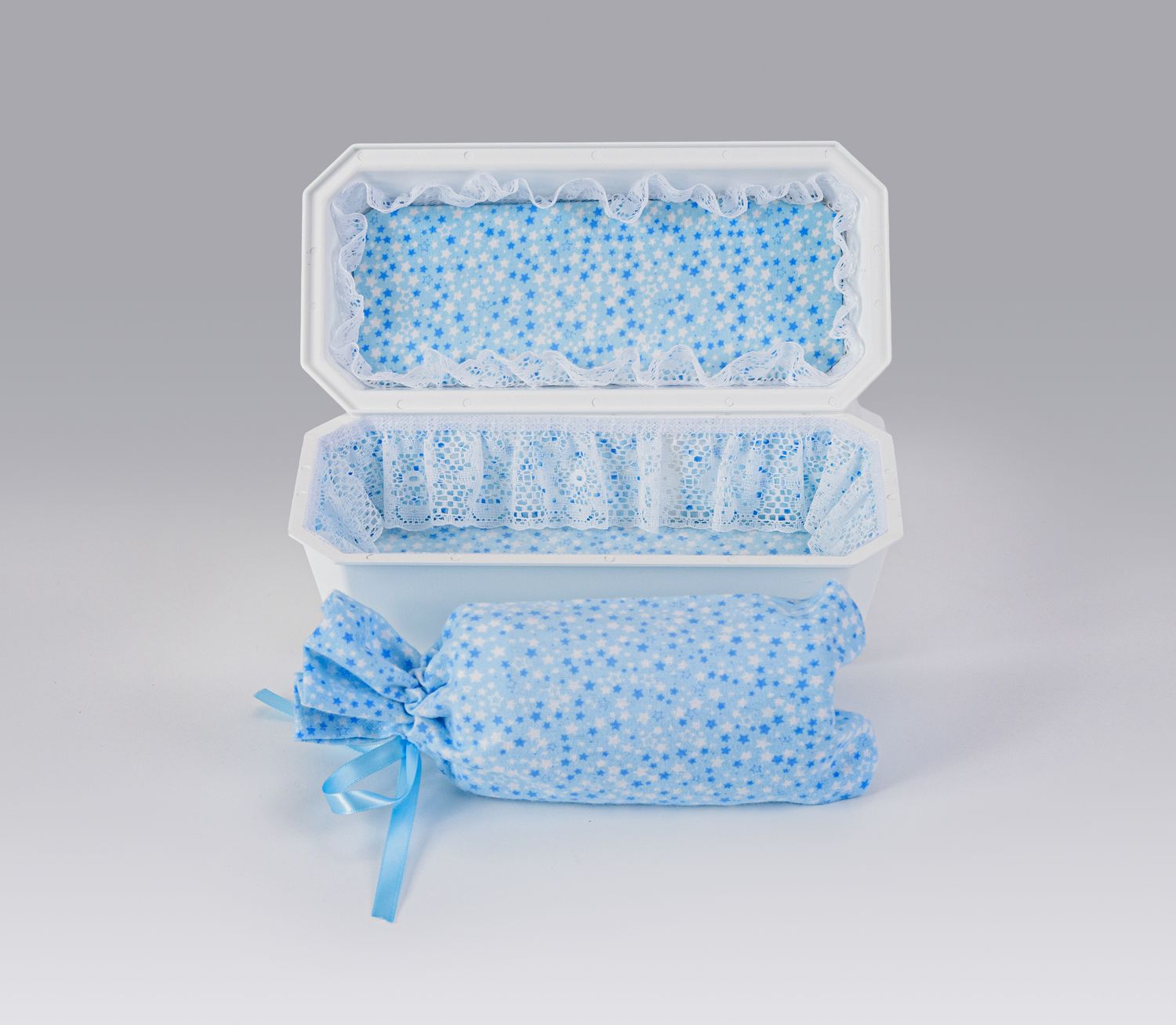 D&amp;C Blue Burial Casket (8 inch interior) C-8-D&amp;C-BL