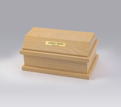 Wood White Ash Casket and Economy Vault  C-11-WA-Combo