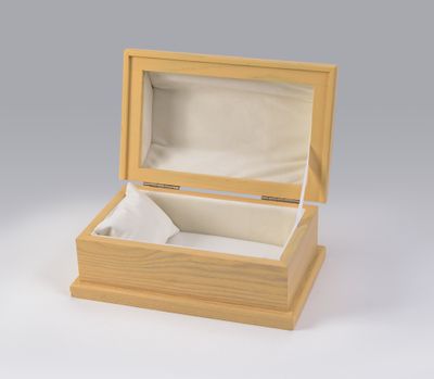 Wood White Ash Stain Casket - 11" interior   C-11-WA