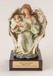 Angel Holding Baby Urn   U-AHB