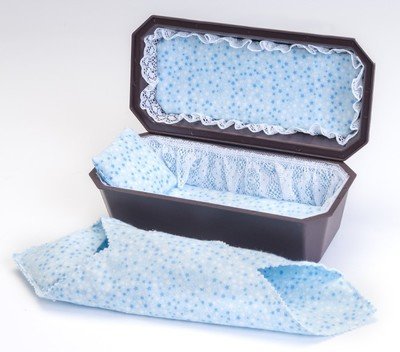 Baby Boy Miscarriage Casket with Blue Interior  (8 inch interior)   C-8-2BL