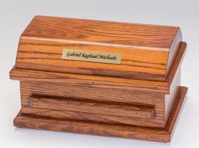 Oak Miscarriage Casket (9 inch interior)     C-9-Oak