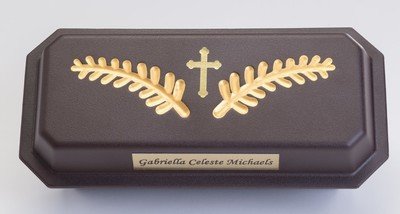 Wooden Baby Casket with Saline Vessel  (up to 13 weeks)   C-4-WG