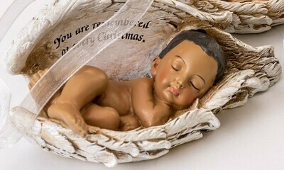 Christmas Ornament (dark skin tone) ORN-BIW-BK