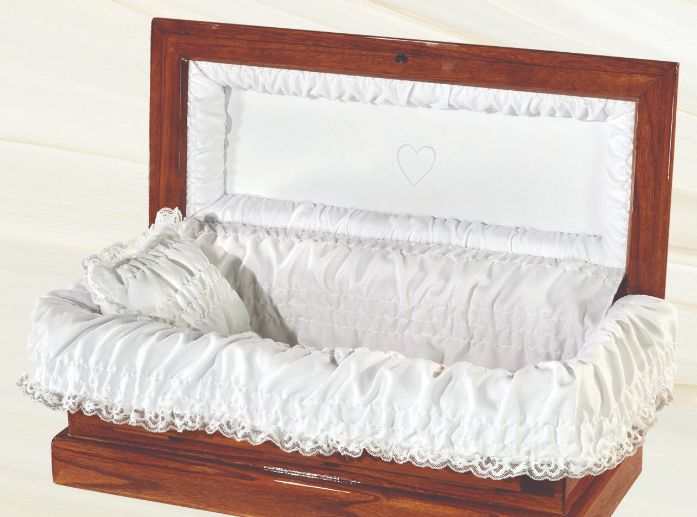 Wood Baby Casket (20 inch interior) C-20-Poly (VAULT NOT INCLUDED)