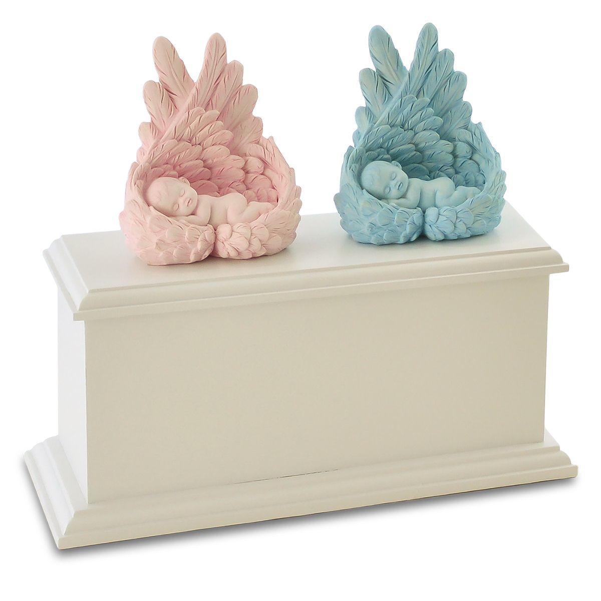 Two Babies Urn (2 Weeks to Process - Choose 2 Blue, 2 Pink, One Each)  (Capacity: 40 cubic inches)