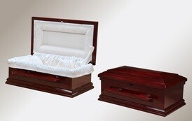 Classic Wood Baby Casket with Slide Lock (32 inch interior) C-32-SO