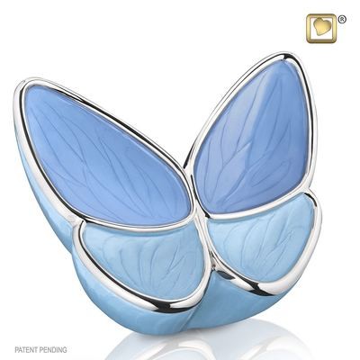 Butterfly Baby Urn in Blue - Medium (Wings of Hope)   22 cubic inches