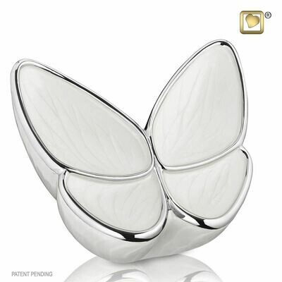 Butterfly Baby Urn in White - Medium (Wings of Hope-22 cubic inches)