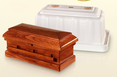 20" Small Wood Baby Casket and Vault Combo (20 inch interior) C-20-3 Combo