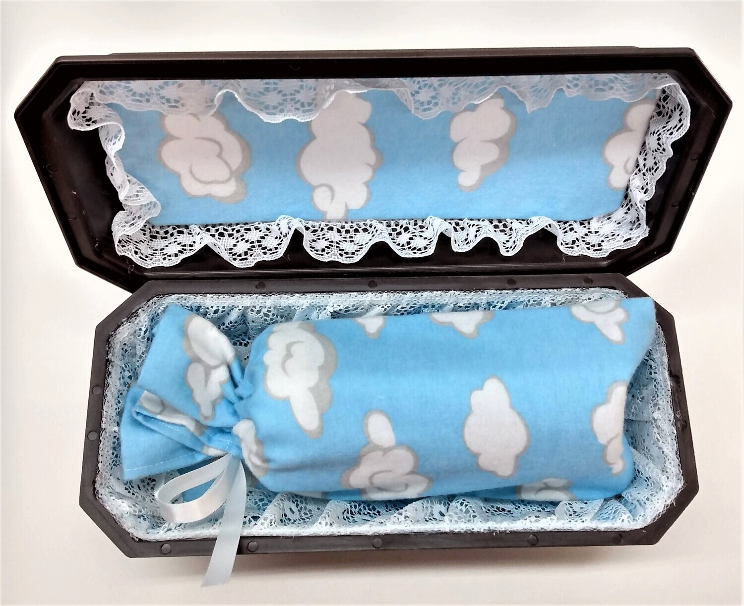 Blue Cloud Burial Miscarriage Casket (8 inch interior)     C-8-2CL