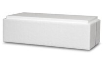White Cremation Casket 22" Cloth Covered with Pillow - CC-22-WH