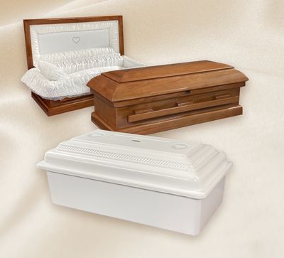 33" Large TLC Wood Baby Casket and Vault Combo (33.5 inch interior) C-33-3 Combo