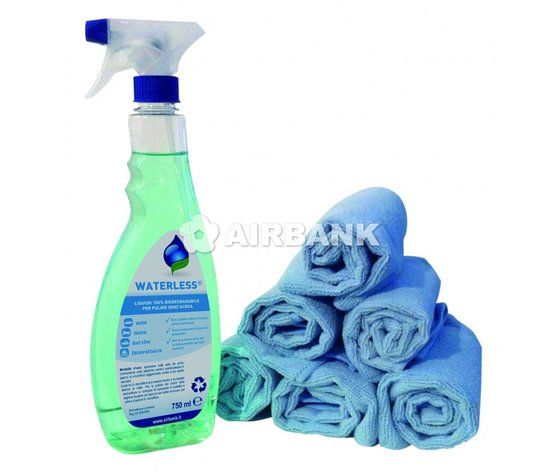 WATERLESS pulizia ecologica senz'acqua BIODEGRADABILE 100%