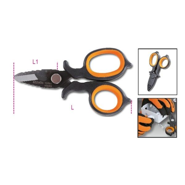 Forbici per elettricisti BETA 1128 BAX a doppio effetto