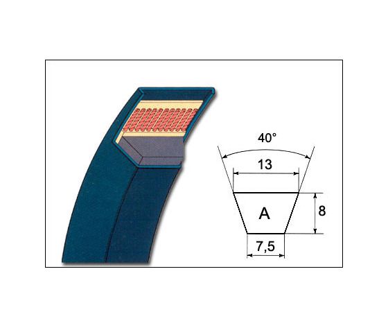 Cinghia di trasmissione A 48-1/4 misura 13x1225m/m
