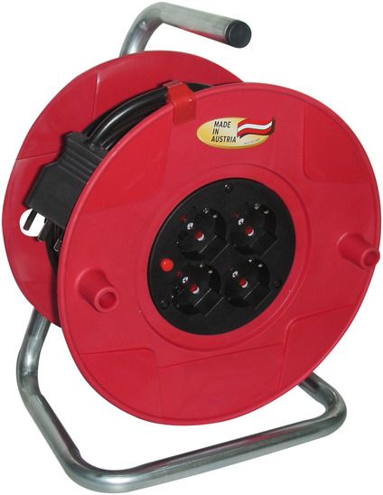 Avvolgicavo a tamburo con 25 mt di cavo 3 x 1.5